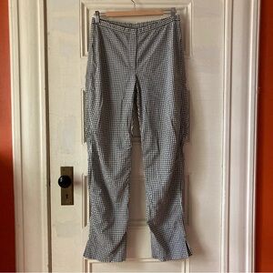 DKNY Vintage plaid black and white pants flat front corpcore sz 8